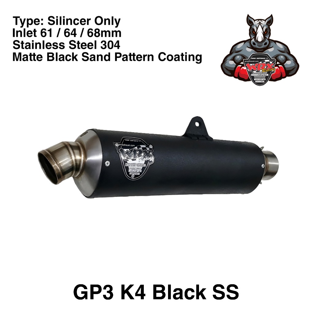 Knalpot WRX GP3 K4 SE Black SS 61-68mm