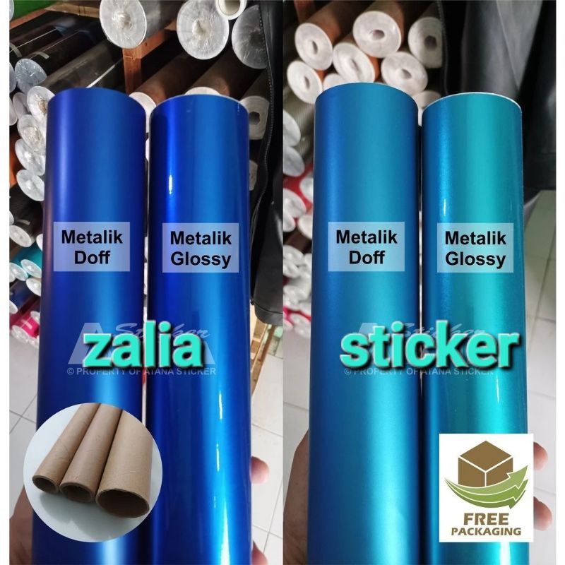 Skotlet Biru Metalik Doff Glossy Scotlet Dop Gloss Metallic Satin Stiker Candy Paint Decal Motor Mob