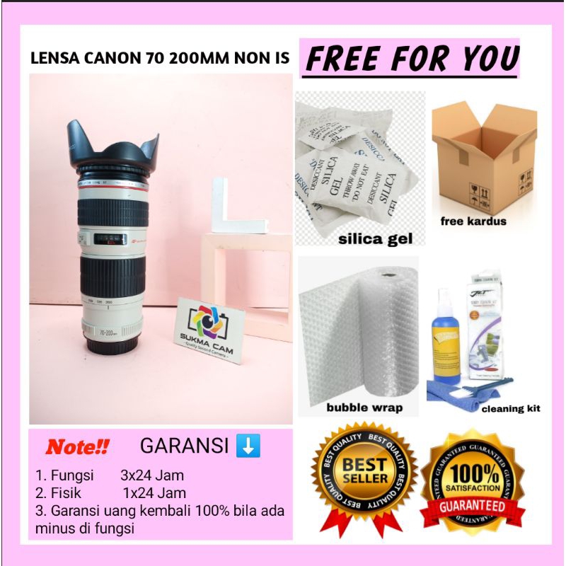 Lensa Tele Canon 70 200mm f4 L Non IS