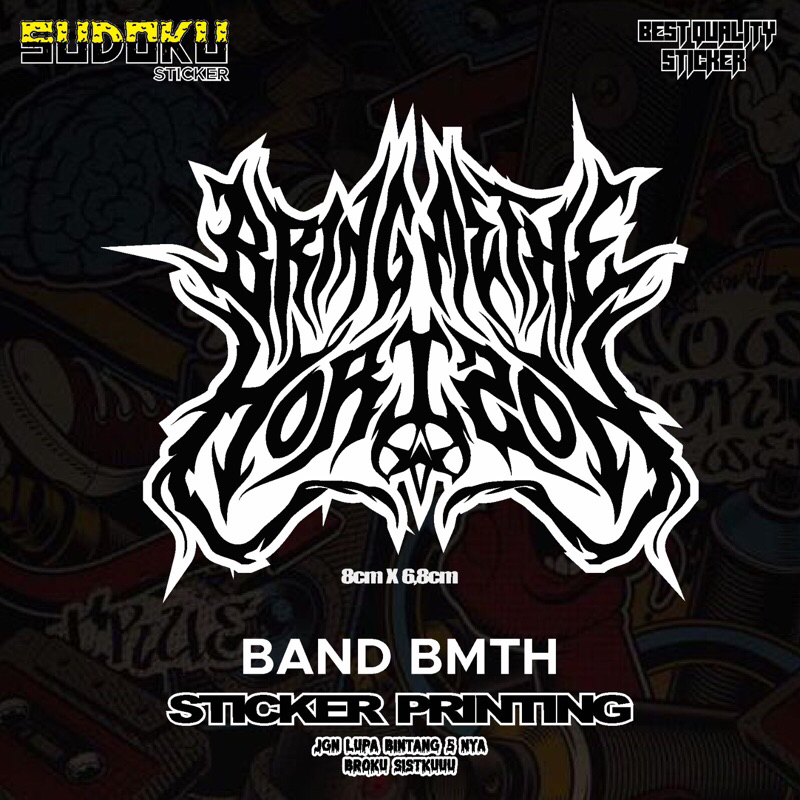 

Sticker stiker printing band bring me the horizon BMTH
