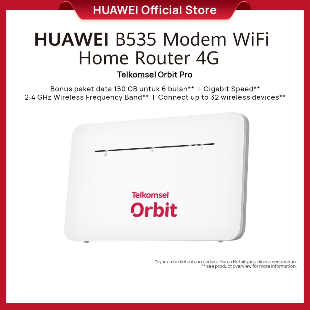 Telkomsel Orbit Pro H1 Modem WiFi 4G High Speed Bonus Data