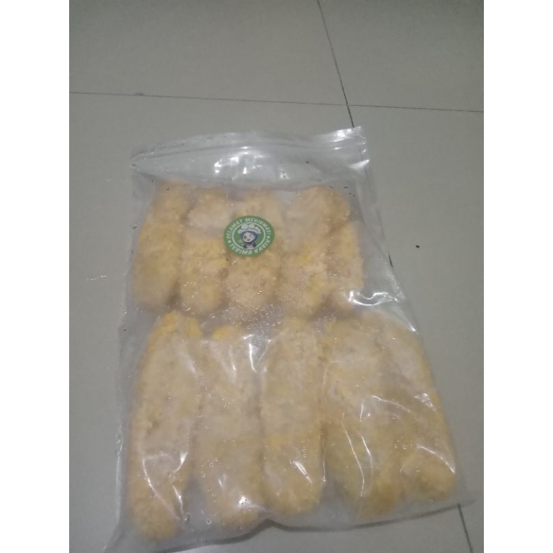 

pisang Crispy Frozen +keju+ceres coklat +susu coklat