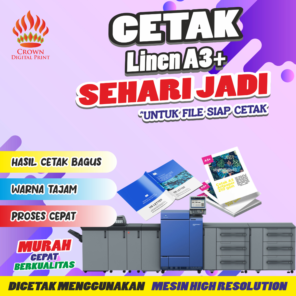 

CETAK A3+ | PRINT A3+ MURAH | KERTAS LINEN 230 GSM | 1 SISI