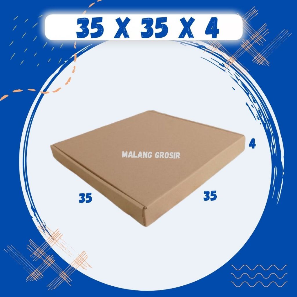 

Dus Packing 35x35x4 LS Kardus Pizza Hampers Kotak Kemasan Box Souvenir Karton Sparepart Minyak Wangi