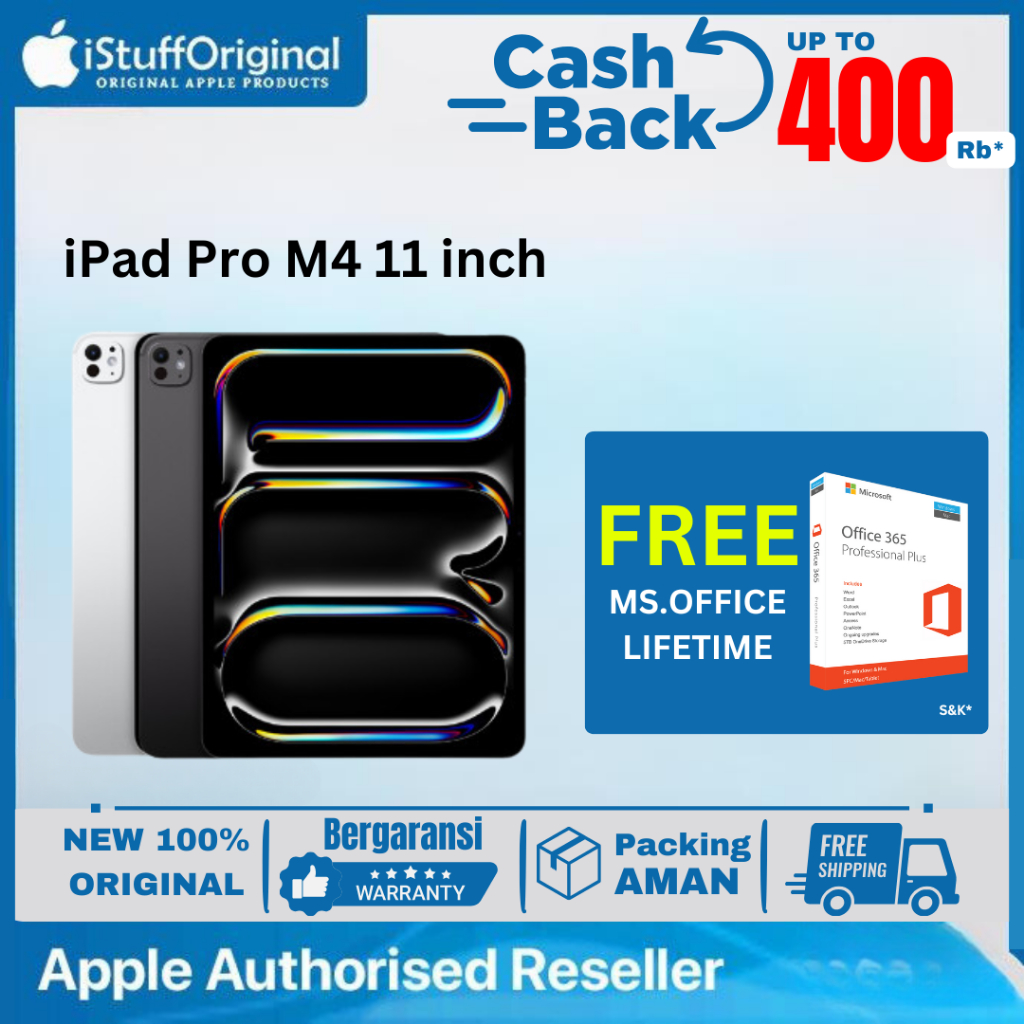 Ipad Pro M4 11 Inch 2024 M4 Chip 256GB 512GB 1TB 2TB Wifi Only Resmi