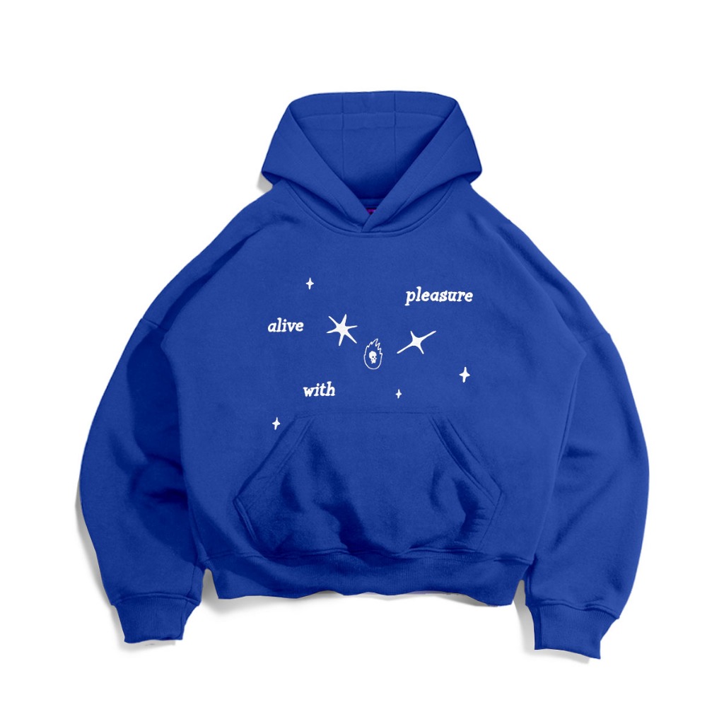 Hoodie Boxy oversize Fillingstreet - Embroidery Jacobs Blue