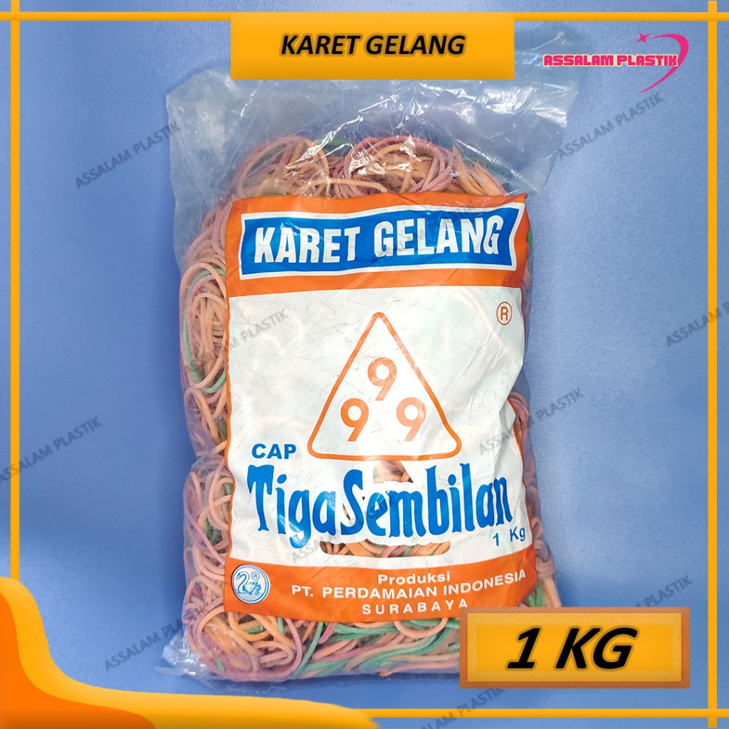 

Karet Gelang ukuran 1kg dan 1/2 kg Cap Tiga sembilan