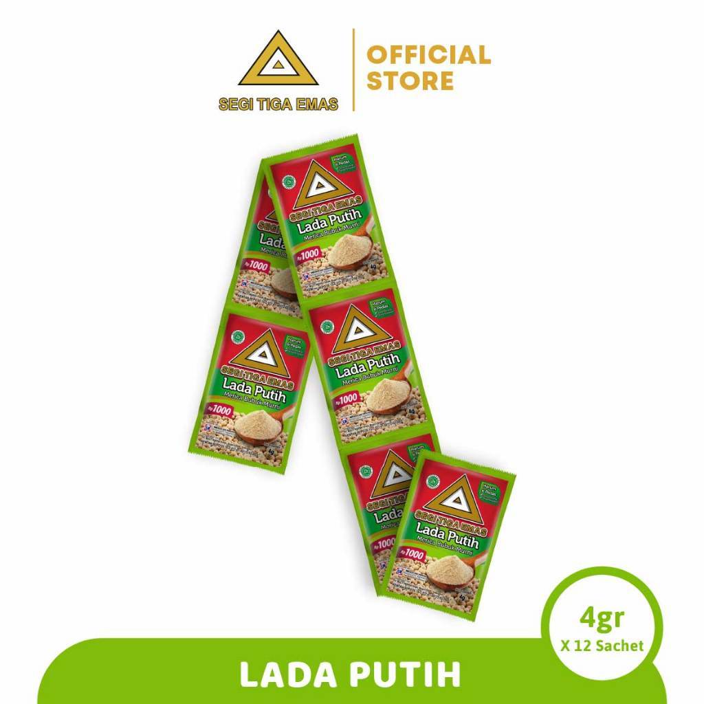 

Segitiga Emas Lada Putih 12x4gr 1 Renceng Merica