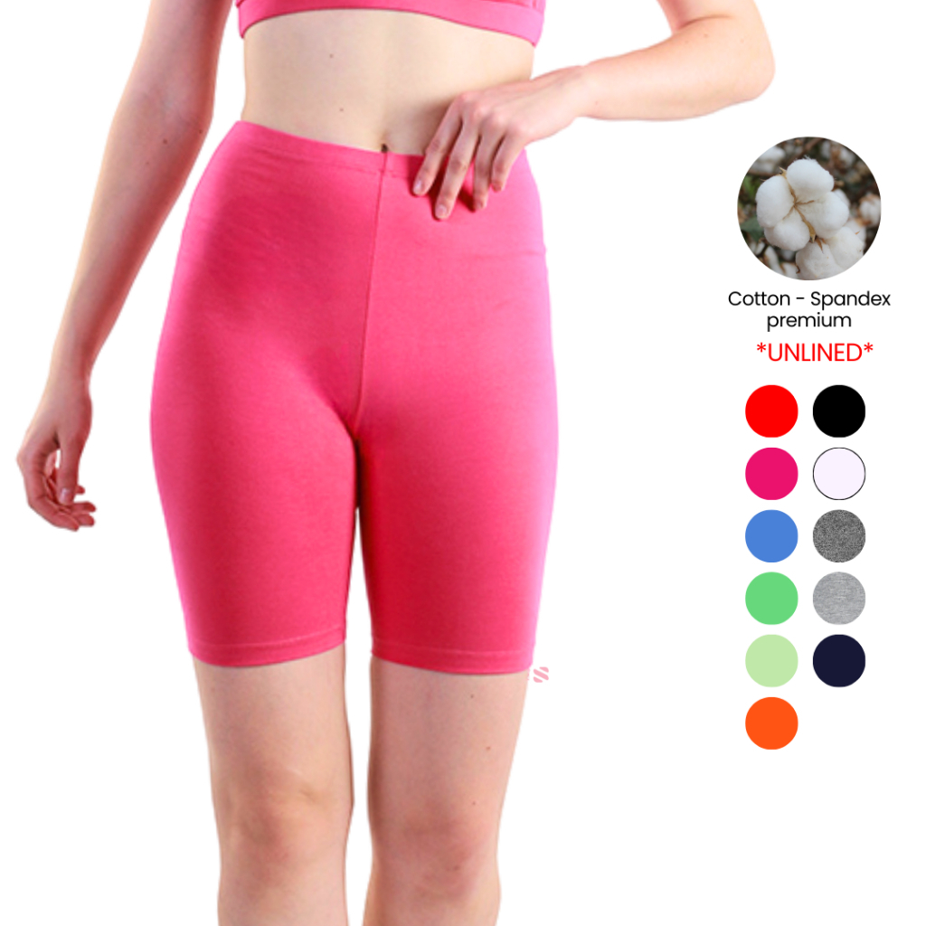 SILVER Basic Biker Shorts Pants / Celana Pendek Olahraga Pria Wanita - 244401