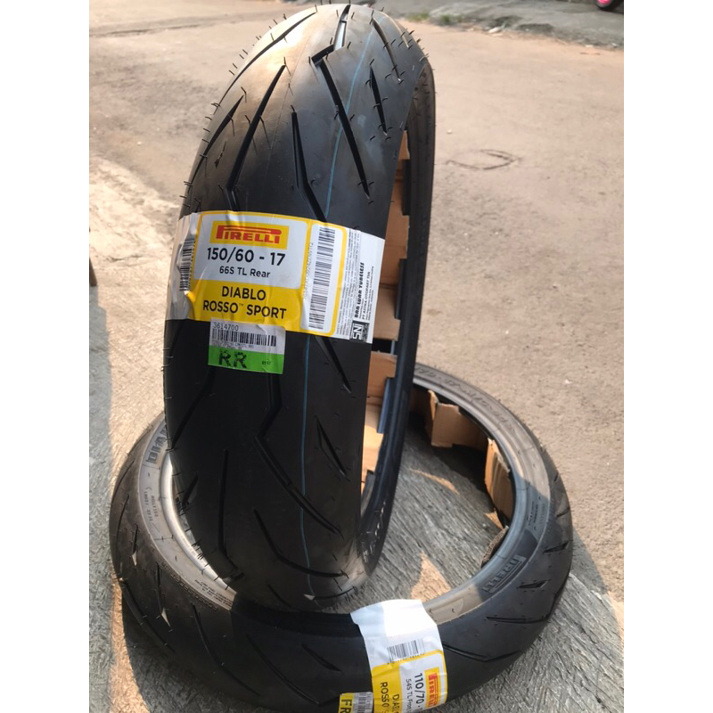 SEPASANG BAN CBR 250 NINJA 250 DEPAN BELAKANG 110/70-17 140/70-17 PIRELLI DIABLO ROSSO SPORT 2025