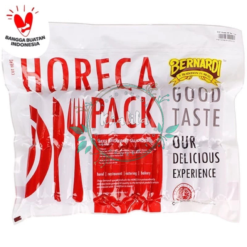 

[1 Kg] Sosis Sapi Bernardi Horeca Pack Kemasan 1Kg