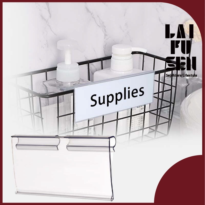 

Akrilik Price Sign/Tag tebal 30pcs Transparent Price Tag Label Holder Price Tag Holder Akrilik