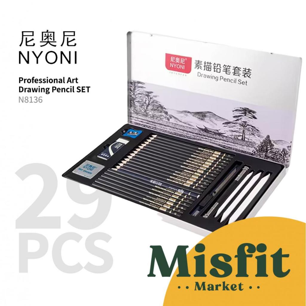 

NYONI N8136 Drawing Pencil (SET of 29) Pensil Gambar Sketsa Sketch