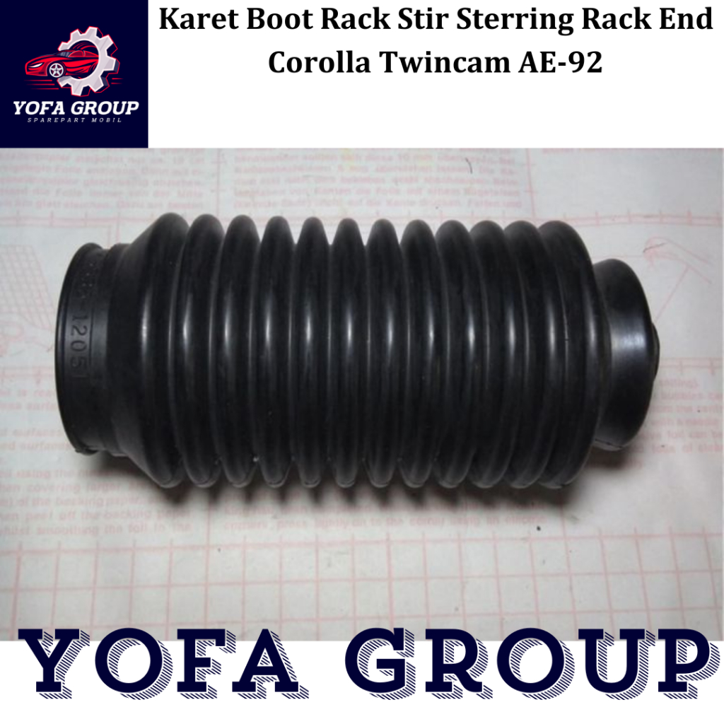 SPAREPART MOBIL Karet Boot Rack Stir Sterring Rack End Corolla Twincam AE 92