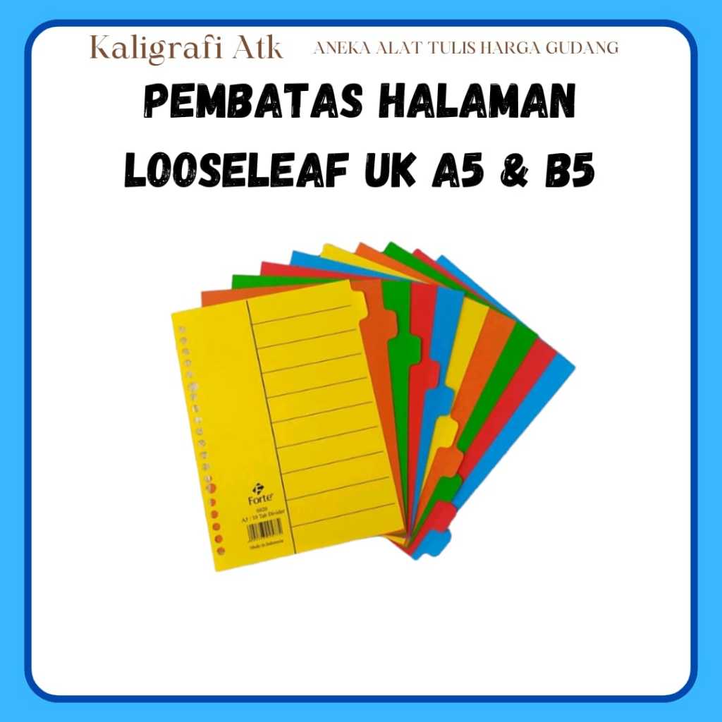 

Pembatas halaman looseleaf UK A5