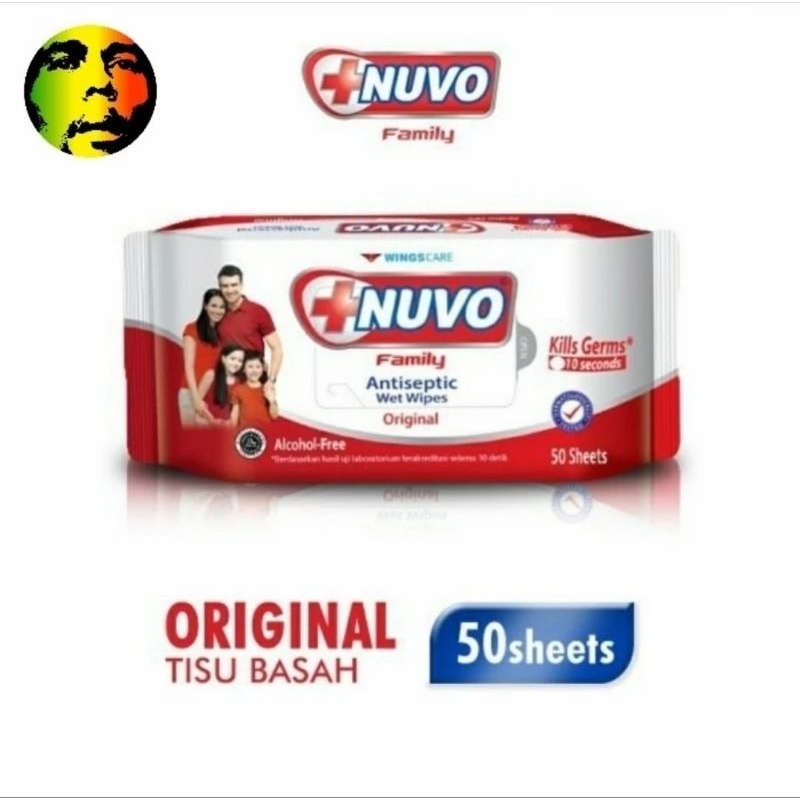 Nuvo wet wipes 50s merah