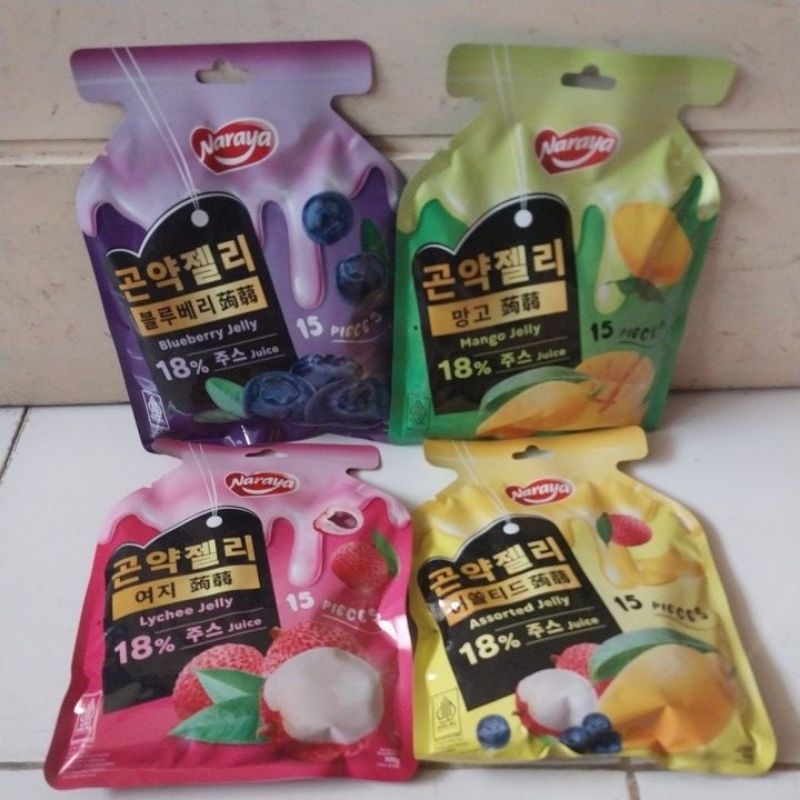 

naraya konyaku jelly (assorted, blueberry, mango, lychee)