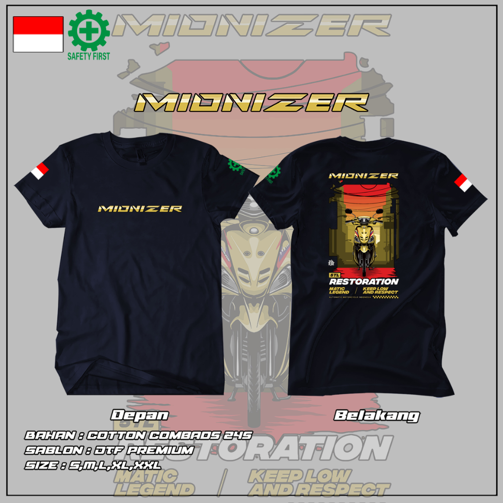 [Bisa COD] Kaos Motif Yamaha Mio New Original Merchandise | Kaos Katun 24s Asli | Baju MIONIZER Vira