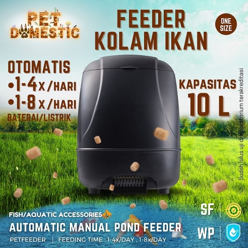 AUTOMATIC FISH POND FEEDER 10 LITER /FISH POND FEEDER/KOI FEEDER KOLAM