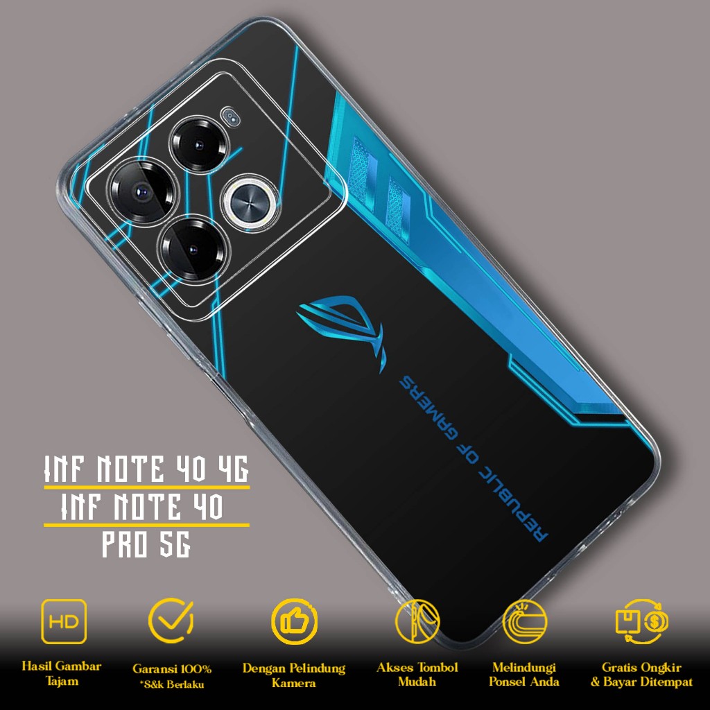 Case INFINIX NOTE 40 4G 40 PRO 5G TERBARU - Casing INFINIX NOTE 40 40 PRO 5G [ ROG ] Silikon INFINIX