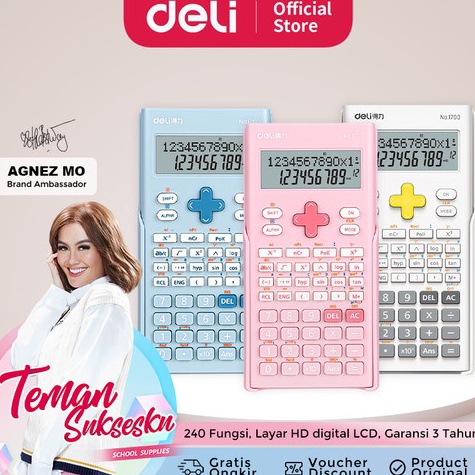 

ART W88A Deli Calculator Scientific Kalkulator 24 Fungsi Kalkulasi 3 Warna 17 DELI TIPE TERBARU kalkulator ilmiah kalkulator