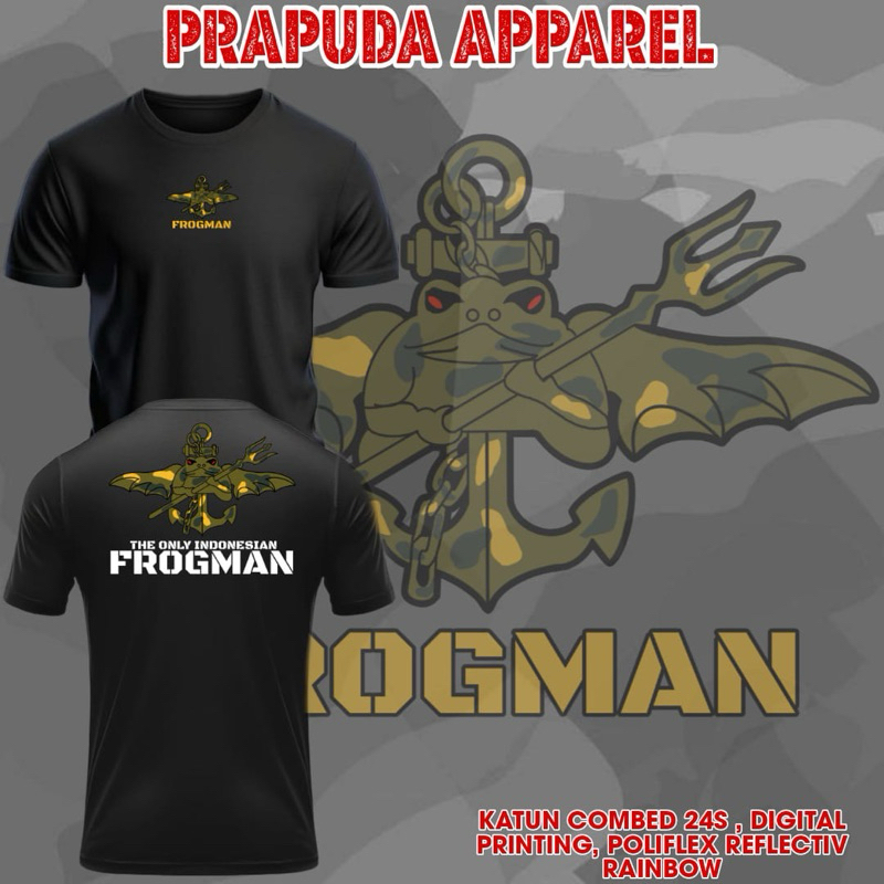 KAOS FROGMAN MENYALA-PRAPUDA APPAREL-