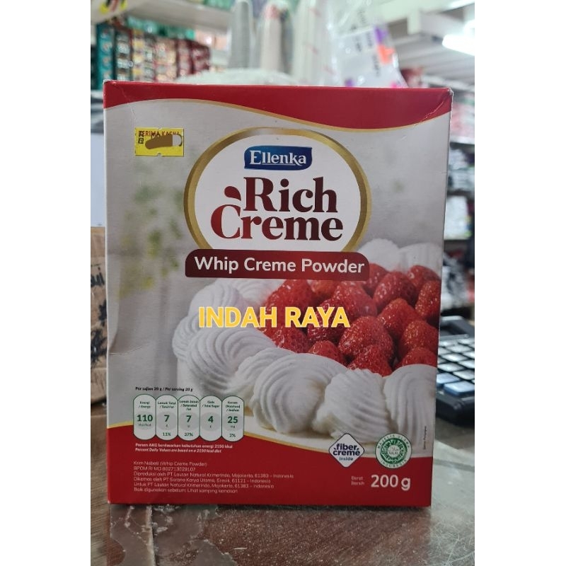 

ELLENKA RICH CREME WHIP CREME POWDER 200G perkotak