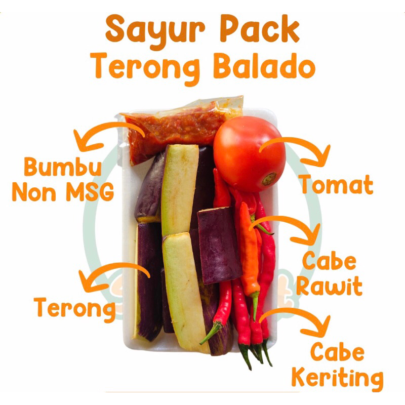 

paket sayur terong balado siap masak