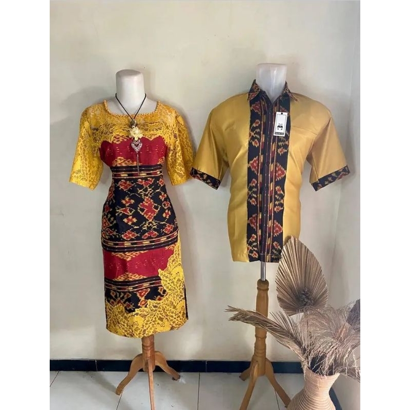 Couple Tenun Kombinasi Brokat