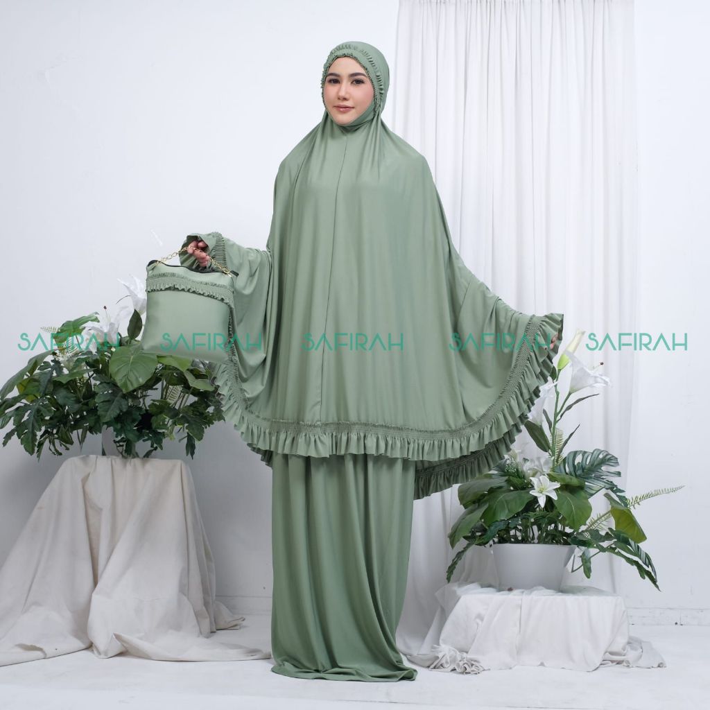 MUKENA Dewasa JUMBO JERSEY PREMIUM  Telekung Malaysia SMOKE Series