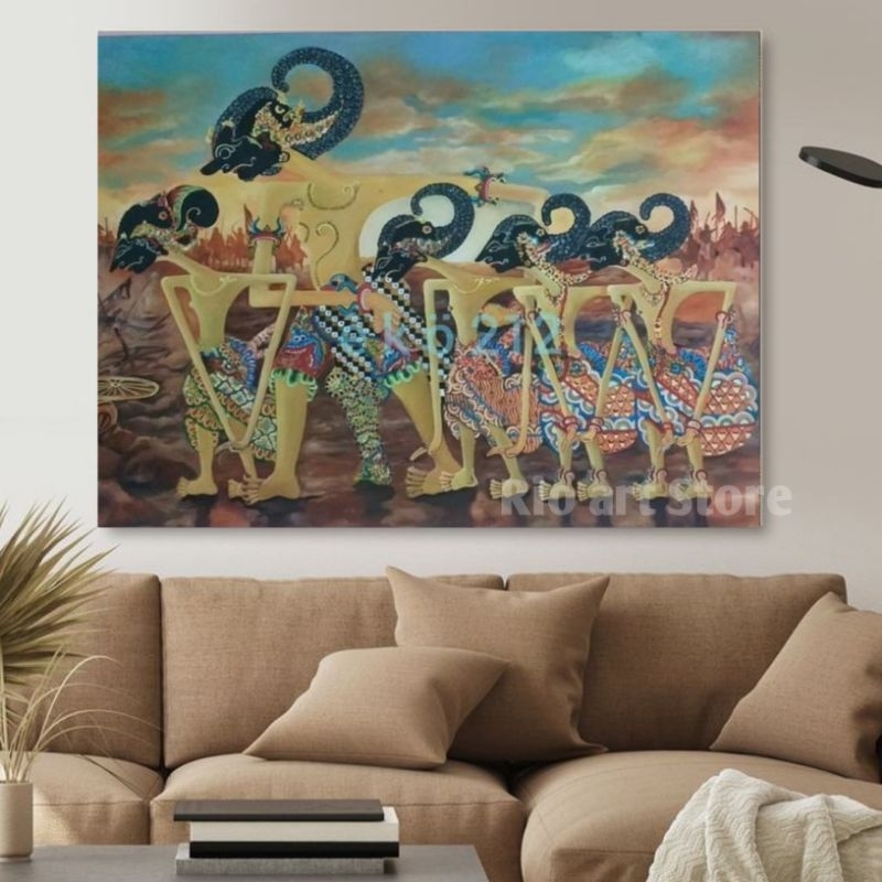 Hiasan dinding poster pandawa lima untuk walldekor atau dekorasi dinding