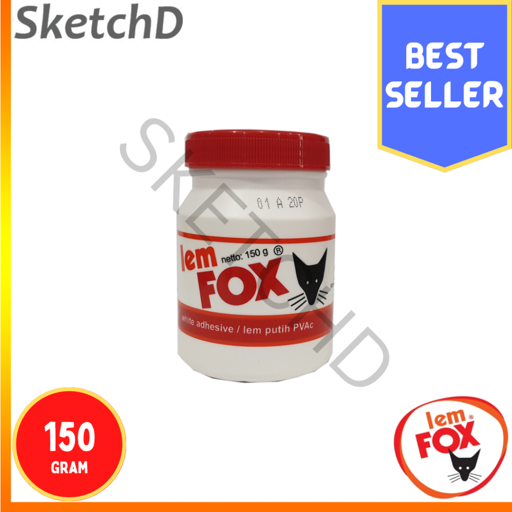 

Lem putih perekat serbaguna PVAC Fox All Purpose White Glue 150gr