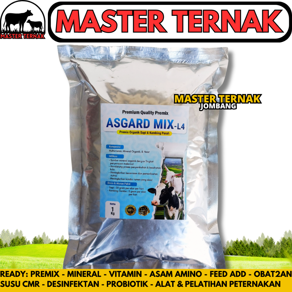 ASGARD MIX 1 KG - Premix Sapi Perah - Premix Kambing Perah - Premix Mineral Organik dan Multivitamin