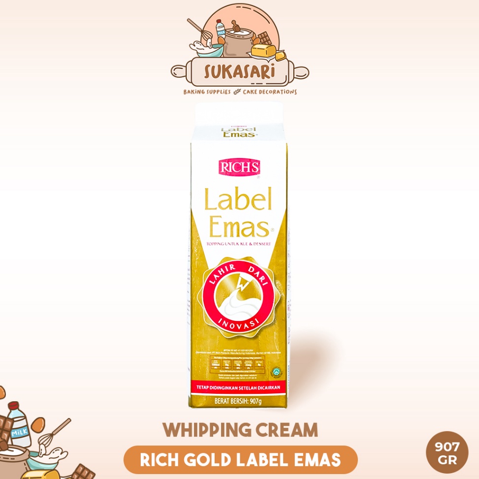 

Laris Lagi Sukasari Whipping Cream Rich Gold Label Emas 97gr 5gr Non Dairy Whipping Cream Non Dairy Whipping Cream Cair Whipped Cream Krim Kocok