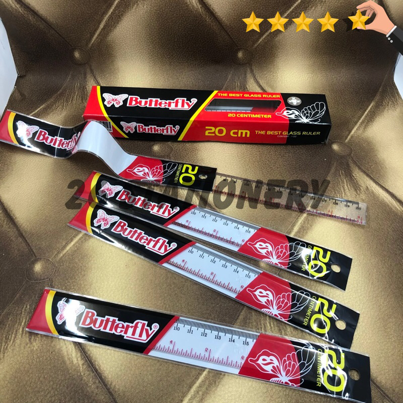 

Penggaris butterfly 20CM / garisan pengukur cm(pcs&pack)