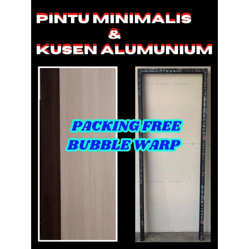 Pintu Rumah / Pintu kayu Kusen Aluminium