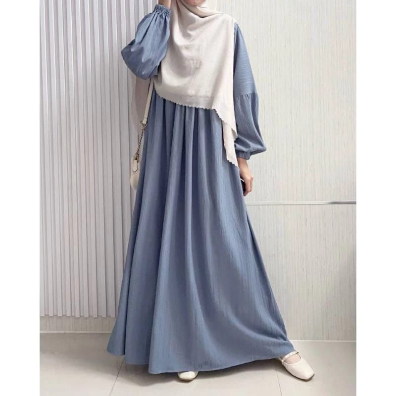 GAMIS ZAHRA GAMIS REMAJA TERBARU DRESS REMAJA PREMPUAN GAMIS KONDANGAN TERLARIS CRINKEL AIRFLOW PREM