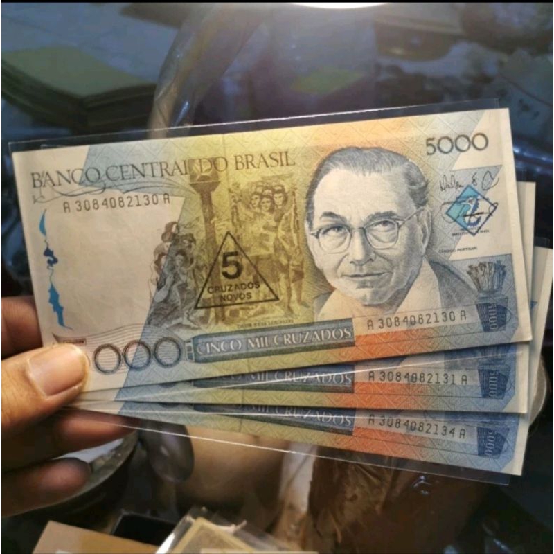 Koleksi Uang Banco Brazil 5000 Asli Original