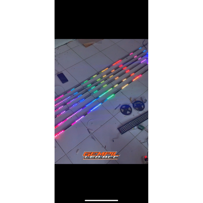 TAIL LAMP TEXT 6 BARIS DORAEMON PIKACHU 12/24V