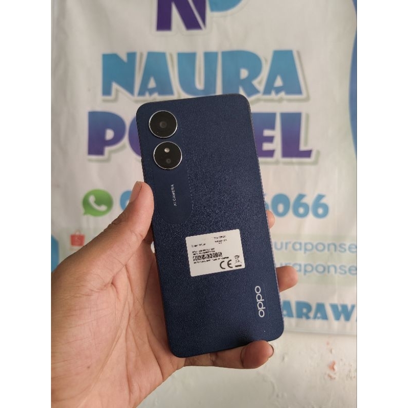 Oppo A17 Ram 4+4/64 garansi segel pabrik nominus mulus 92%