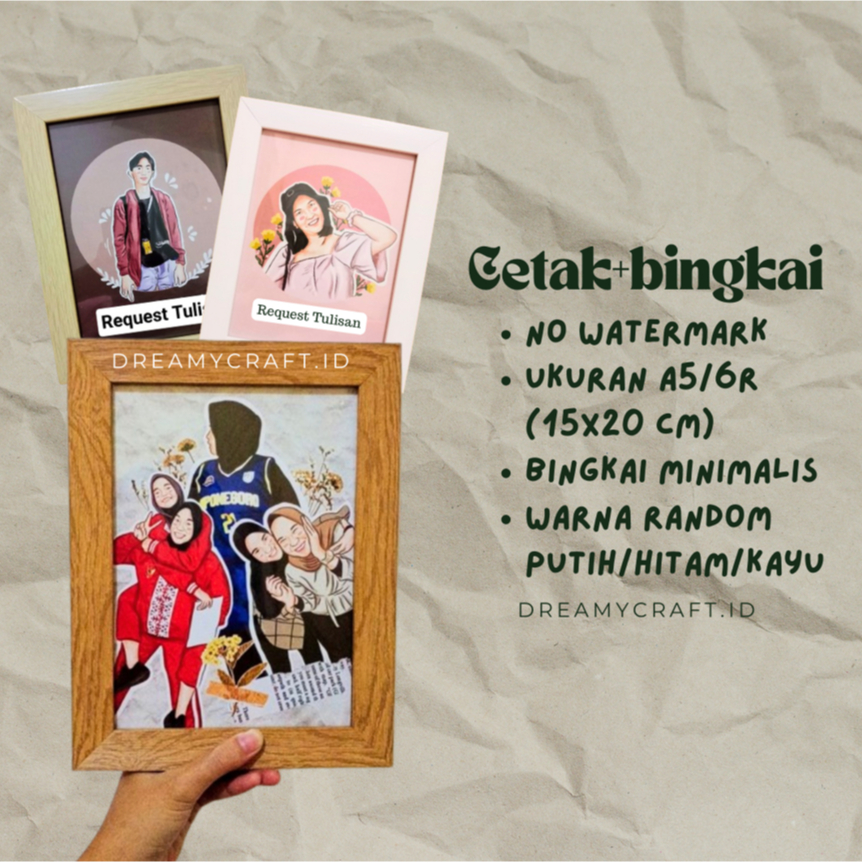 Ilustrasi cetak dan bingkai