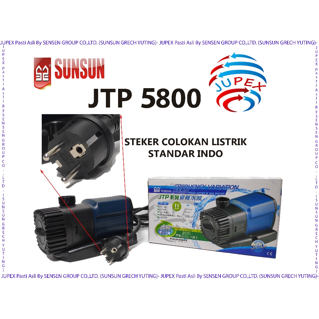 POMPA IKAN KOLAM AQUARIUM SUNSUN JTP 5800  POMPA HYDROPONIK  POMPA AIR SUNSUN JTP-5800 ORIGINAL