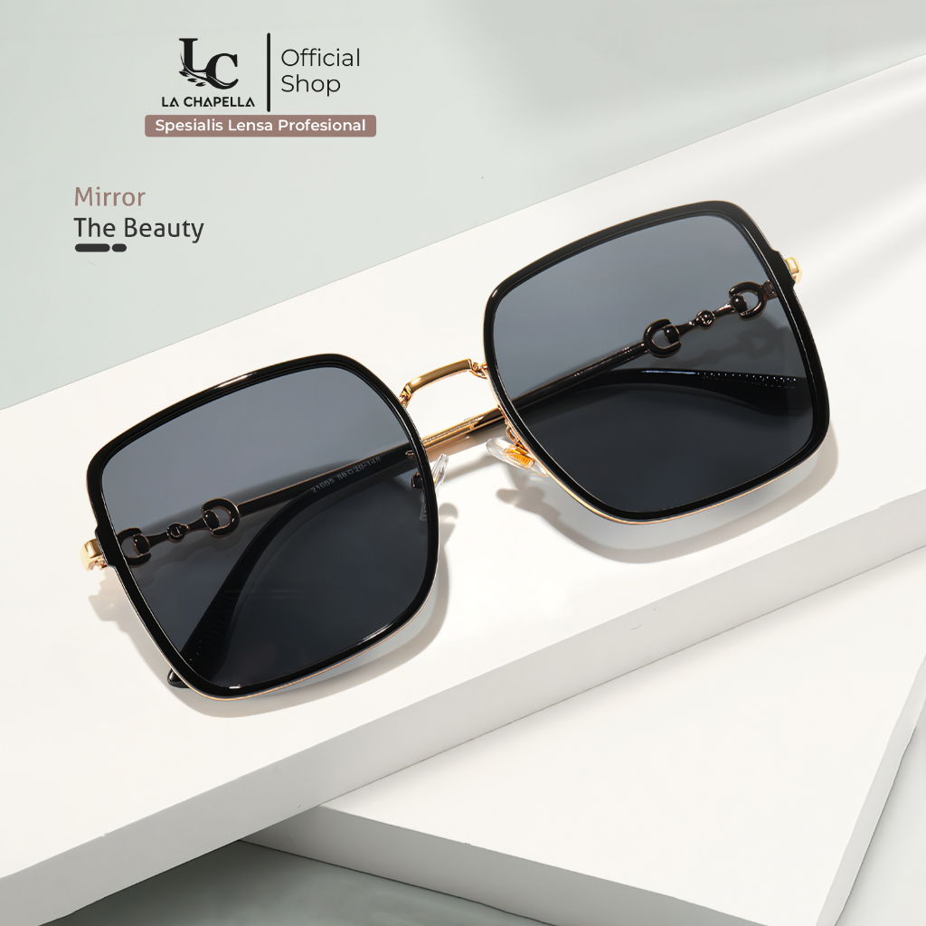 La Chapella - Kacamata Hitam Sunglasses Polarized Bahan Metal TR 90 Fashion Modern Kekinian wanita 2