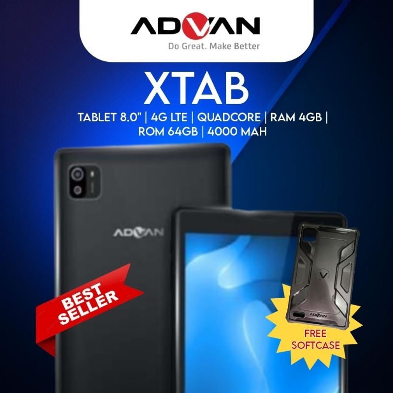 Advan XTab 4/64 Layar 8 inch Tablet 4G Advan Tablet Upgrade dari Advan Tab A8