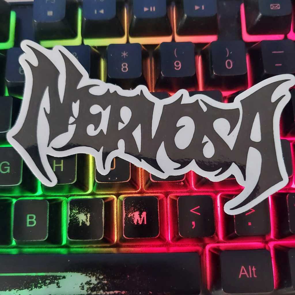 

STIKER BAND METAL - NERVOSA - VINYL ANTI AIR Stiker Helm / Laptop / aksesories