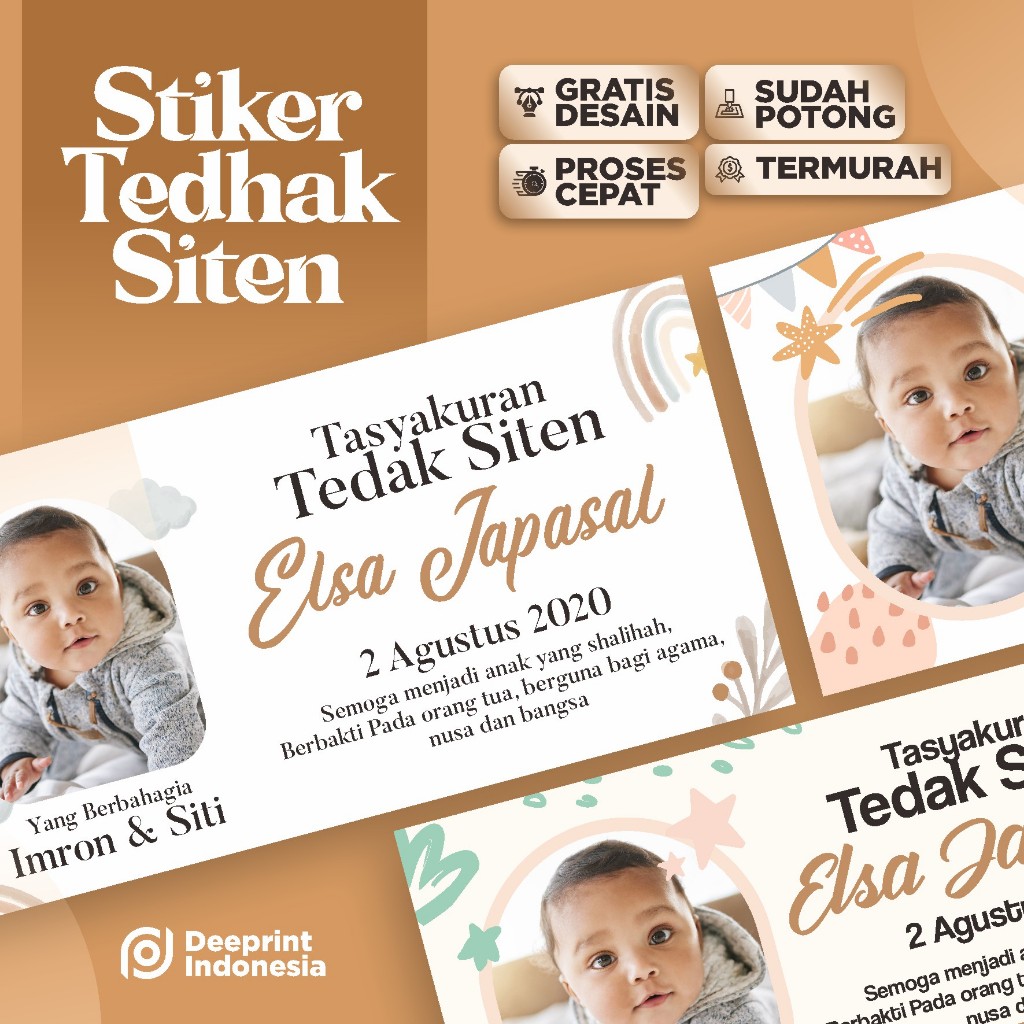 

Stiker Tasyakuran Tedak Siten Ukuran Besar Murah Tempel Box Nasi Tinggal Tempel