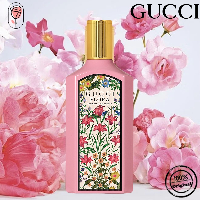 1hekb- 100% OriginalGUCCI FLOWER NEW Eau De Parfum EDP 100ml Parfum Wanita Gucci Flora Gorgeous