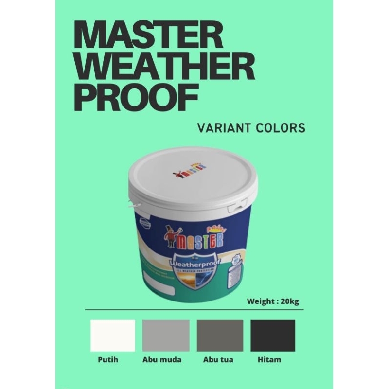 CAT TEMBOK MASTERPAINT WEATHERPROOF 5KG COLOUR