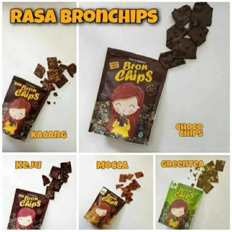 

BRON CHIPS KERIPIK BROWNIES CHOCOCHIP KEJU KACANG MOCCACHINO