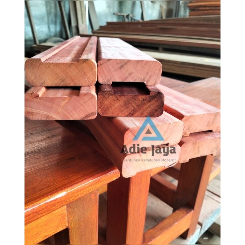handrail pegangan tangga minimalis | kayu mahoni